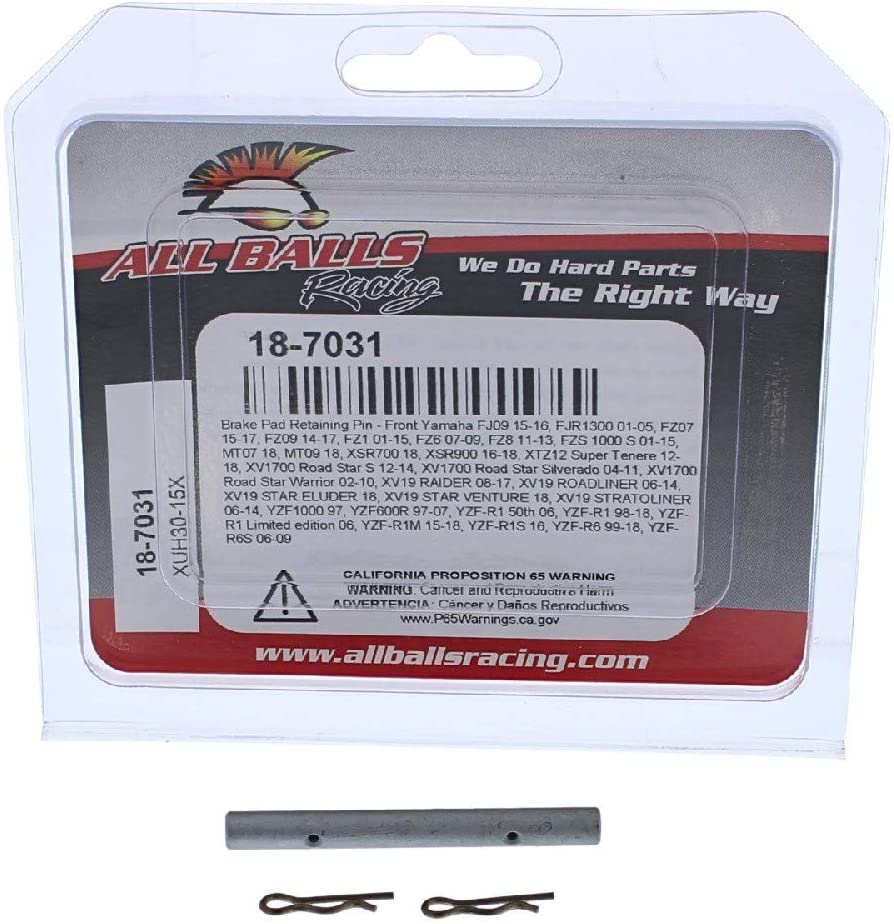 ALL BALLS čep brzdových destiček (1 kus) přední YAMAHA FZ1, FZ8, FJR 1300, MT09, XTZ 1200, XV 1700/1900, YZF-R6, YZF-R1, MT07 18-24, FZ1 01-15 (ALL)