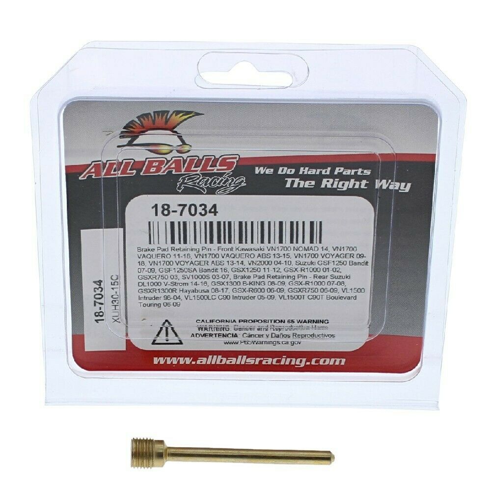 ALL BALLS čep brzdových destiček (1 kus) přední KAWASAKI VN1700/2000, SUZUKI GSF1250, GSX 1250, GSXR1000/750, zadní SUZUKI DL1000, GSXR1000/1300