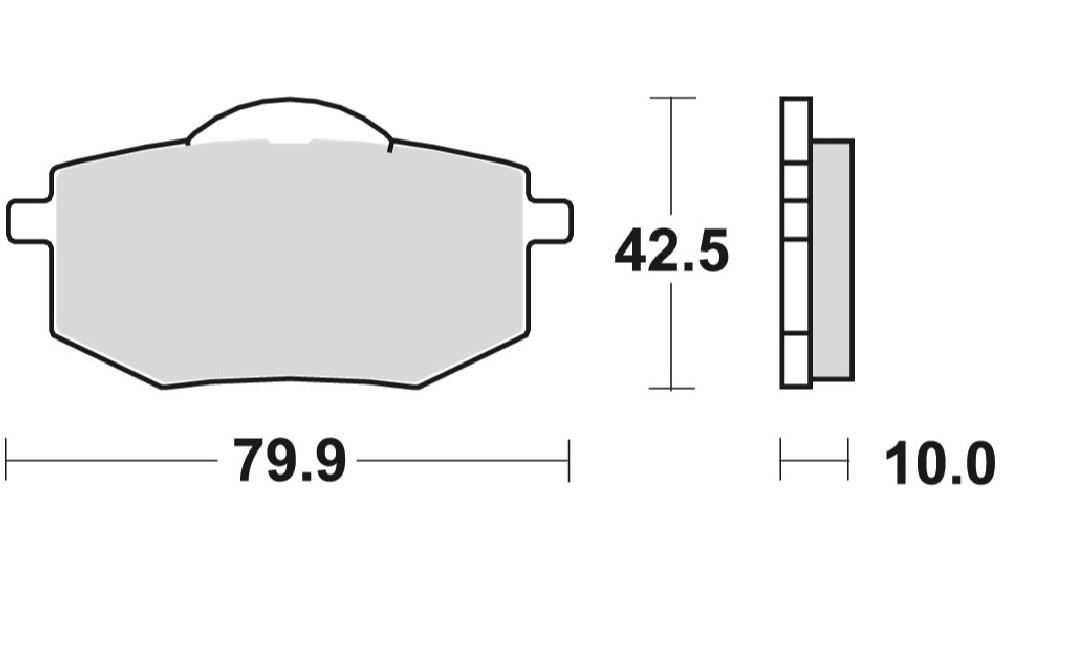 SCHUH VÝPRODEJ brzdové destičky KH136 YAMAHA XV 535 VIRAGO 88-94, přední barva černá