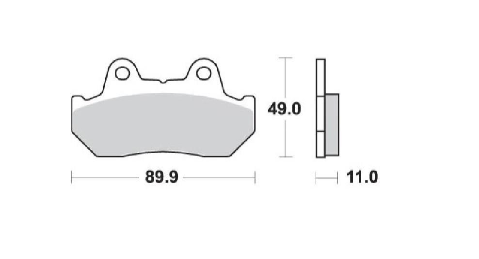 SCHUH brzdové destičky KH69/3 organické HONDA CBR 600 / XL 600 V 87-90, CX 650 / turbo 83-85, CB 750 / CB 900 BOLdoR 81-83, VT 1100 87-93, GL 1200 / 1500 84-00, přední/zadní barva černá