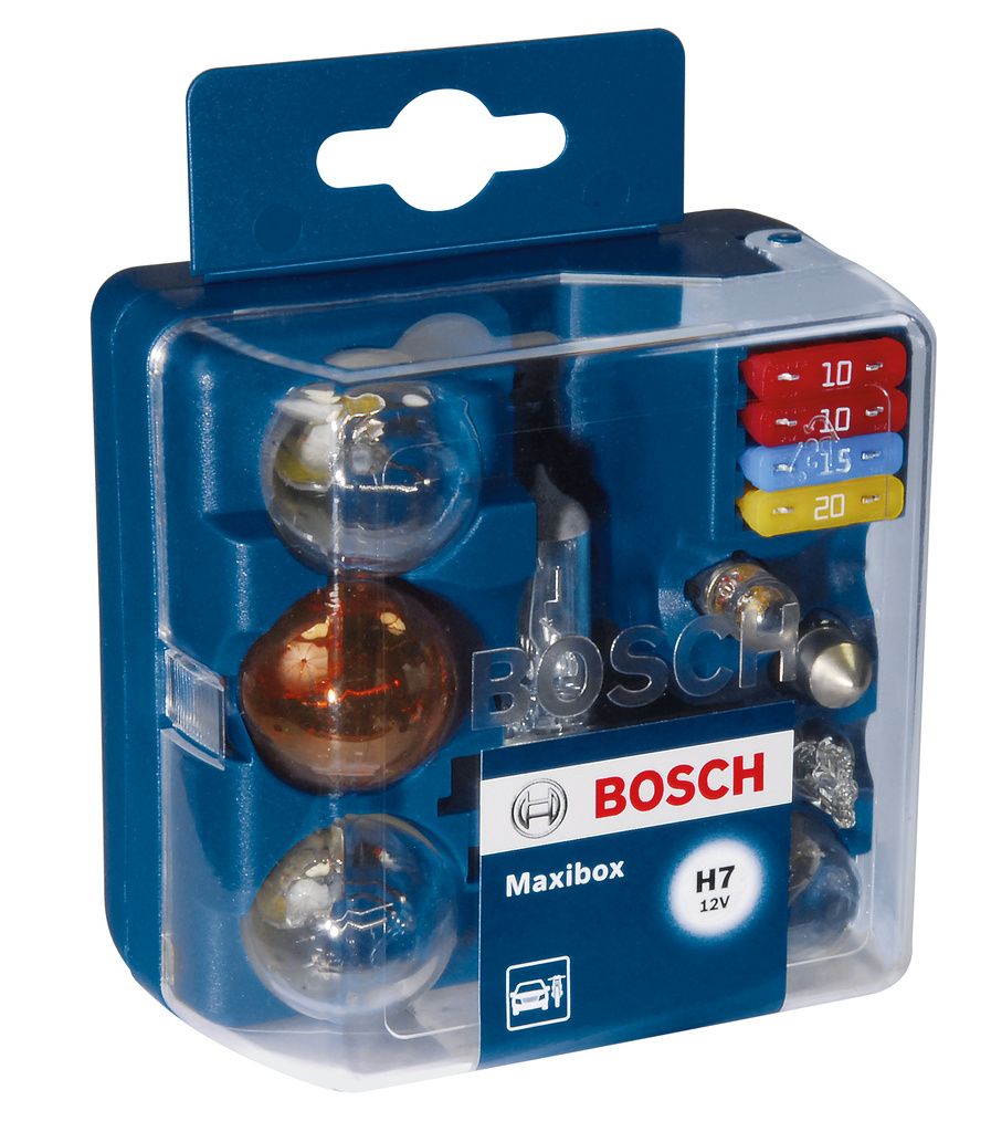 BOSCH sada žárovek H7 MAXIBOX (8 kusů) + pojistky (viz popis zboží)