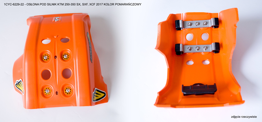 CYCRA kryt motoru FULL ARMOR SKID PLATE KTM SXF/SX-F/XCF/XC-F/EXC/EXC-F 250-350 16-18 barva oranžová (CYCRA kryt motoru FULL ARMOR SKID PLATE KTM)