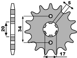 PBR gear wheel 2037 15 18nc (20371518NC)