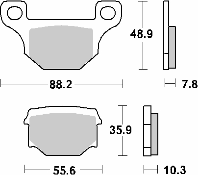 SBS brzdové destičky KH93 STREET STANDART keramické barva černá