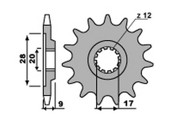 Sprocket front GROSSKOPF 2064M13G