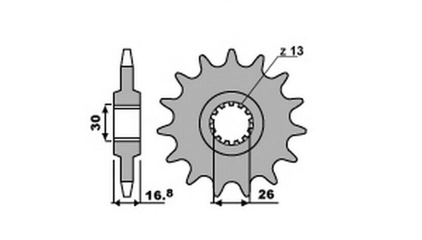 GROSSKOPF řetězové kolo přední 2068 12 HONDA CBR 600F 99-06, CBR 900RR 96-99 JTF 1370/12