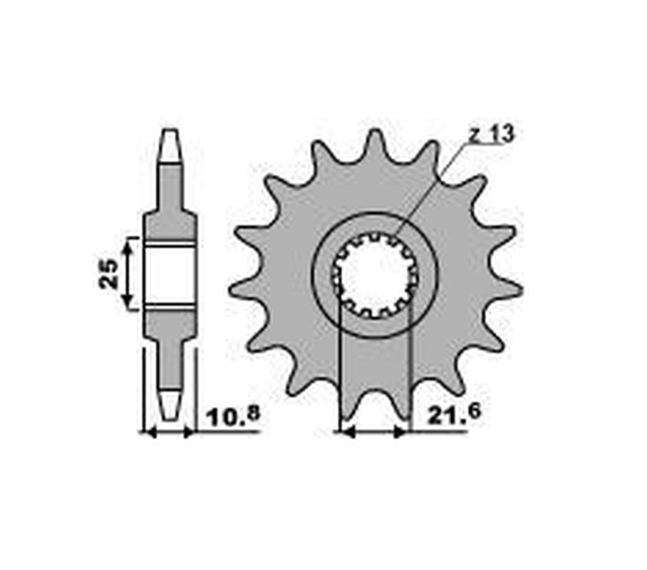 Sprocket front GROSSKOPF 208617G (-1, JTF1586.17)