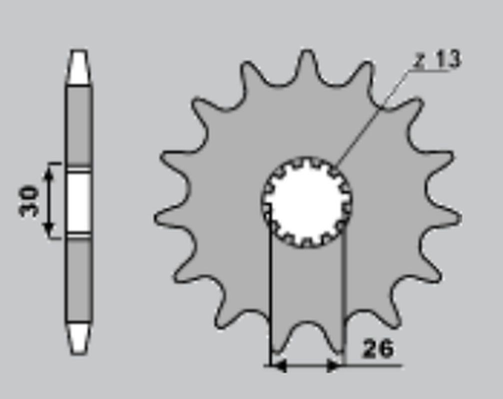 CHT řetězové kolo přední 2090 18 TRIUMPH DAYTONA 955/SPRINT ST/SPRINT GT, SPEED TRIPLE/TIGER 1050 05-21, DAYTONA 1200 91-96, TROPHY 1200 91-03, TIGER 955 01-08 (JTF1180.18)