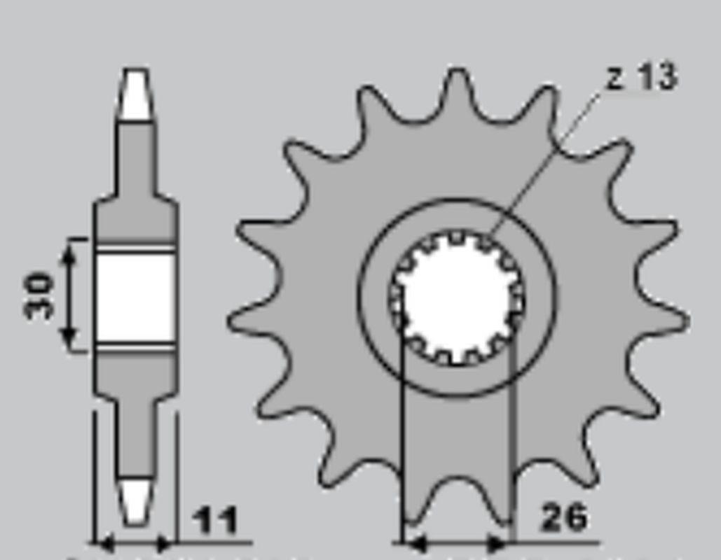 Sprocket front CHT 209116K (10-15, 14-16, 14-16, 02-13, JTF1591.16)