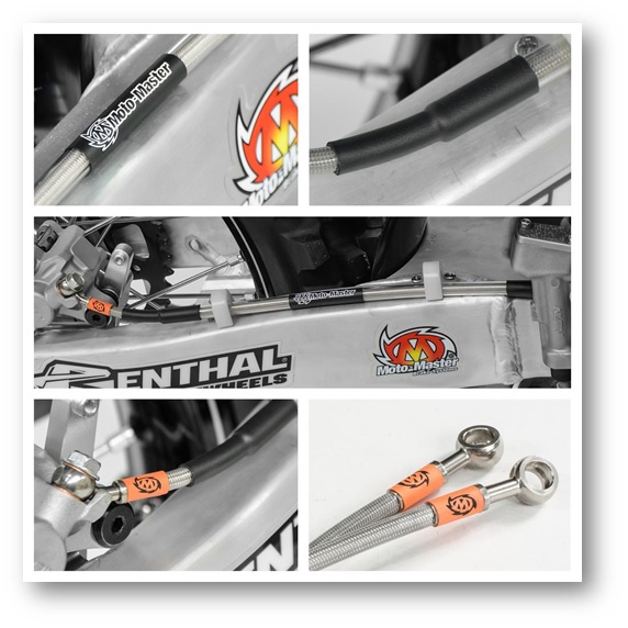 Brake hose in steel braid front MOTO-MASTER 212016