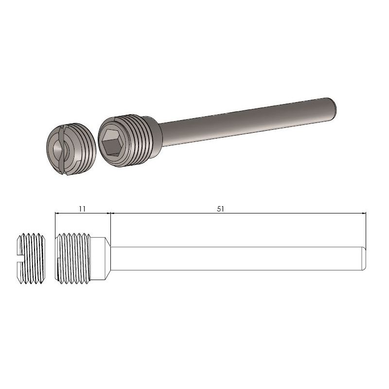 MOTO-MASTER brake pad retaining pin front HONDA CB/CBF/CBR/CRF/NT/NTV/VFR/VT, KAWASAKI Z 750 R '11-'12, ZX-7RR, SUZUKI GSF 600 BANDIT '95-'99, GW 250, RF 600 R, rear HONDA / KAWASAKI / SUZUKI