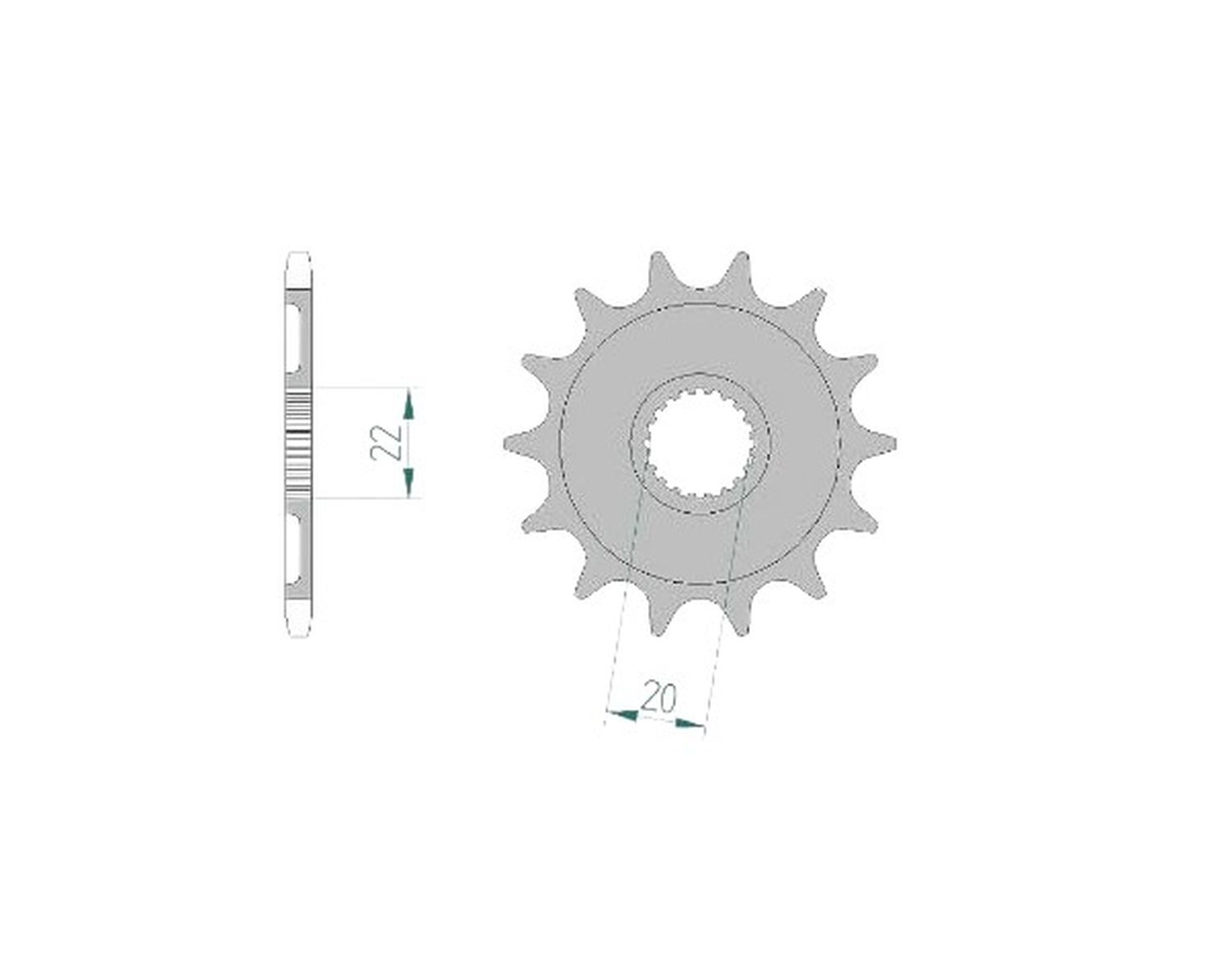 AFAM přední pastorek 2103 14 YAMAHA YZF 250 '01-'25, WR 250F '01-'25 (řetěz 520) (JTF1590.14)