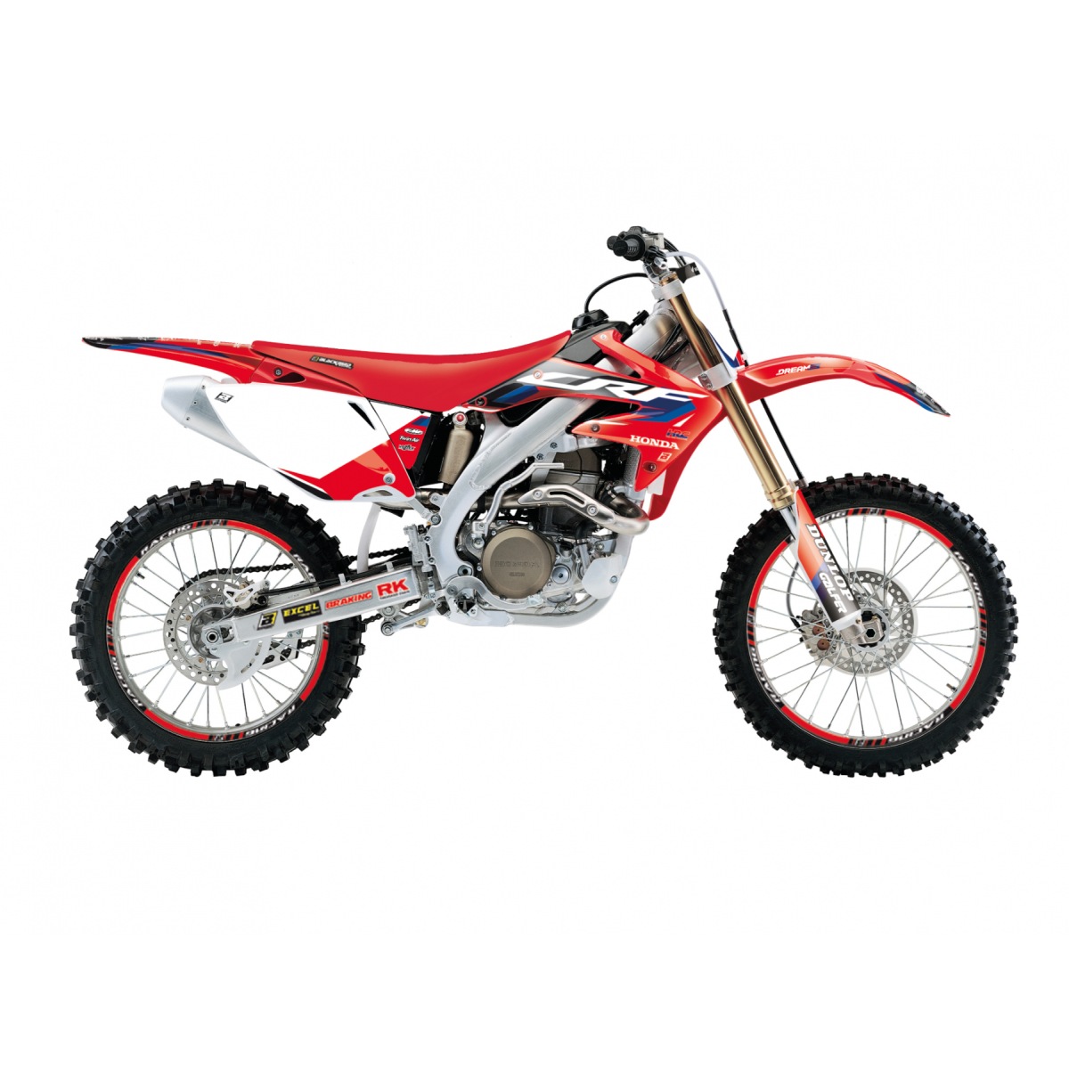 BLACKBIRD sada samolepek (dýhy) HONDA CRF 450R 05-08 DREAM 5 barva červená