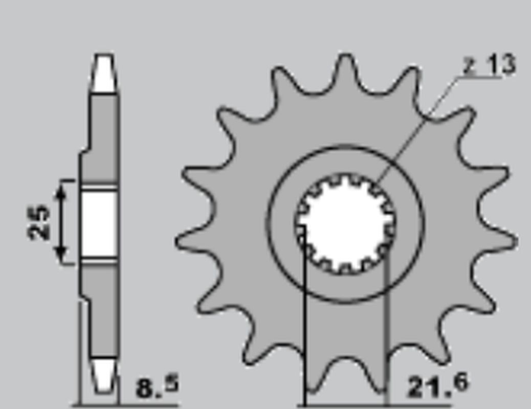 CHT řetězové kolo přední 2137 17 KAWASAKI ZX 10R 06-14 (CHT řetězové kolo přední 2137 17 KAWASAKI ZX 10R 06-14)