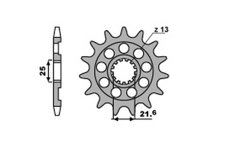GROSSKOPF sprocket front 2141 12 (-1), YAMAHA yzf, yz 450f 07-21 (-1), wrf 450,wr 450 f 07-19, (JTF436.12) (JTF565.12) (214112G)