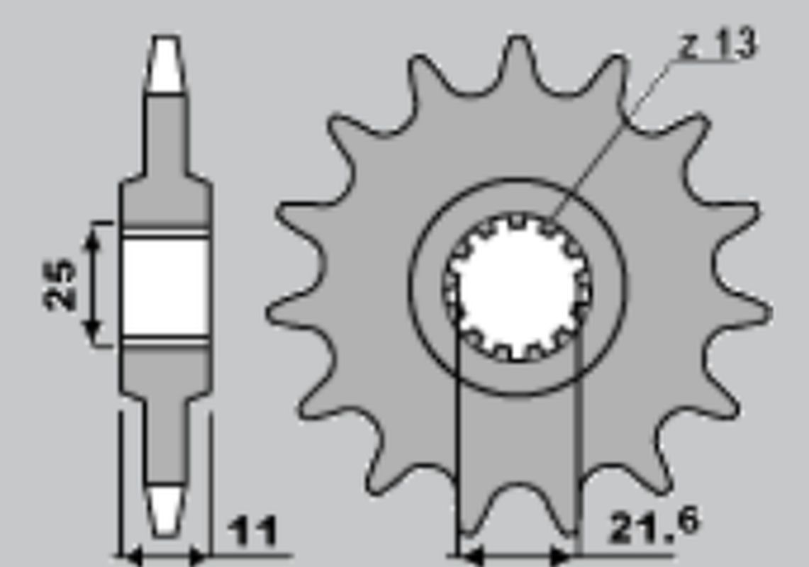CHT řetězové kolo přední 2142 16 YAMAHA R6 06-14 (525) (CHT řetězové kolo přední 2142 16 YAMAHA R6 06-14 (525))