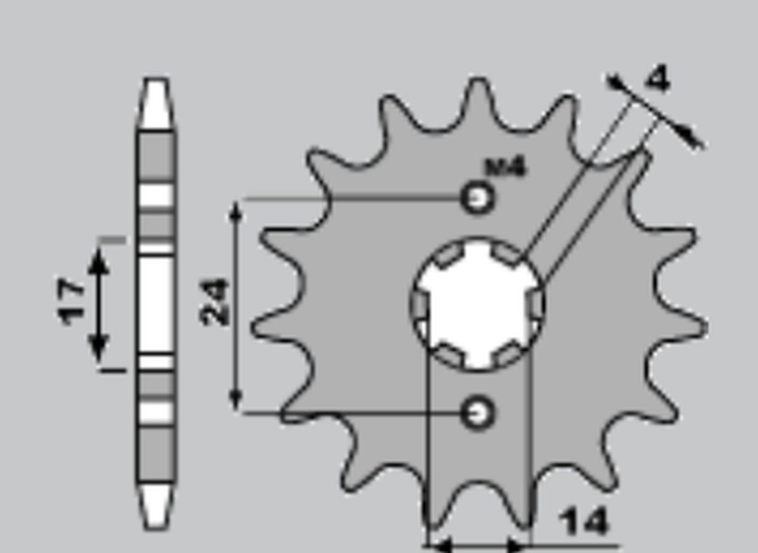 JR řetězové kolo přední 2153 12 APRILIA RS/RX 50 06-09