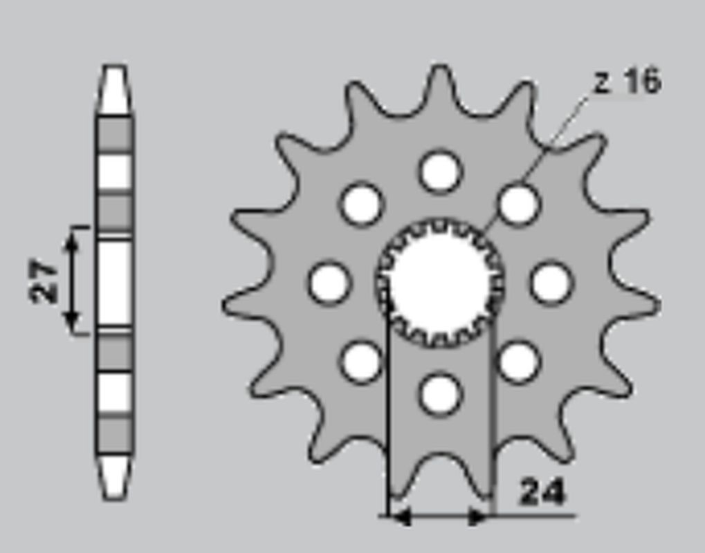 CHT řetězové kolo přední 2190 16 SUZUKI GSXR 1000 09-13 (-1)