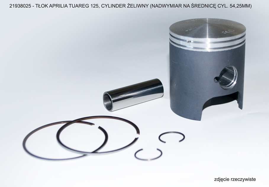Levně Píst Vertex APRILIA TUAREG 125, litinový válec ( předimenzování pro průměr válce 54,25mm ) (Píst Vertex APRILIA TUAREG 125, litinový válec ()