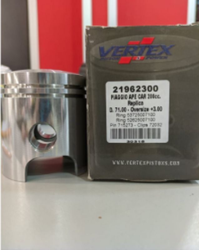 Piston VERTEX ape car 250ccm, PIN18MM (67,94mm) (3725006800 x 1, 52625006800 x 1) (21962)