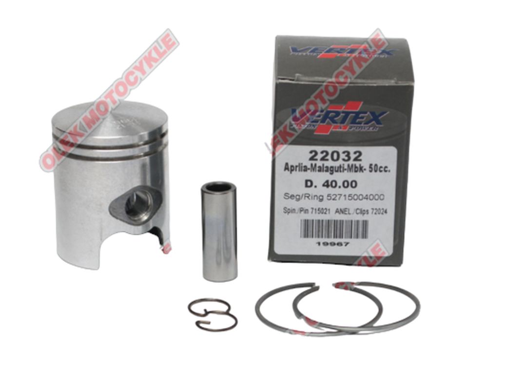 VERTEX píst MINARELLI 50 skútr APRILIA,BETA,MBK,YAMAHA 40,50 mm (22032050)