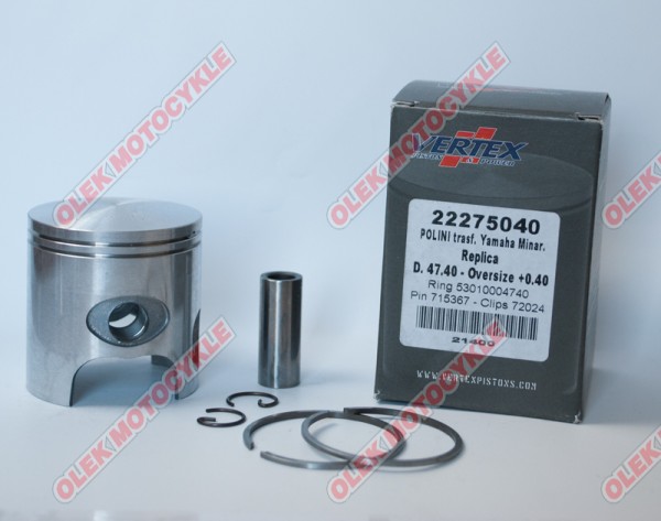 Piston VERTEX polini, minarelli, YAMAHA 47,95mm PIN10MM (3009804800 x 2 pieces) (22275100)