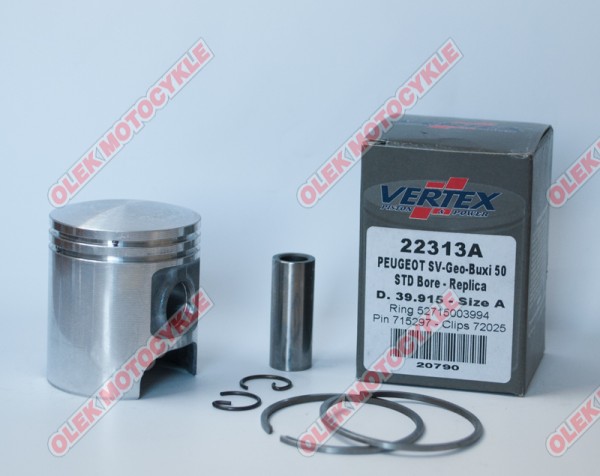 Piston VERTEX PEUGEOT sv, buxy, elyseo, trekker 50 (39,935mm) (2715003994 x 2 pieces) (22313C)