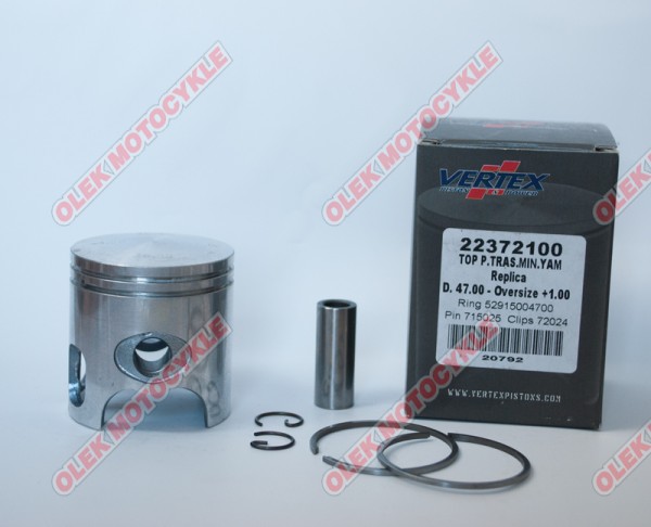 Piston VERTEX top performances,minarelli 47,80 mm (+1,40 mm) PIN10MM (22372180)