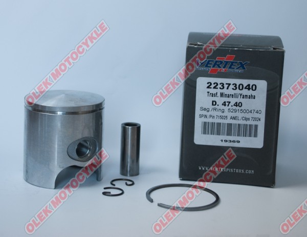 Piston VERTEX top performances minarelli YAMAHA 50, vertical and horiz. (22373040)