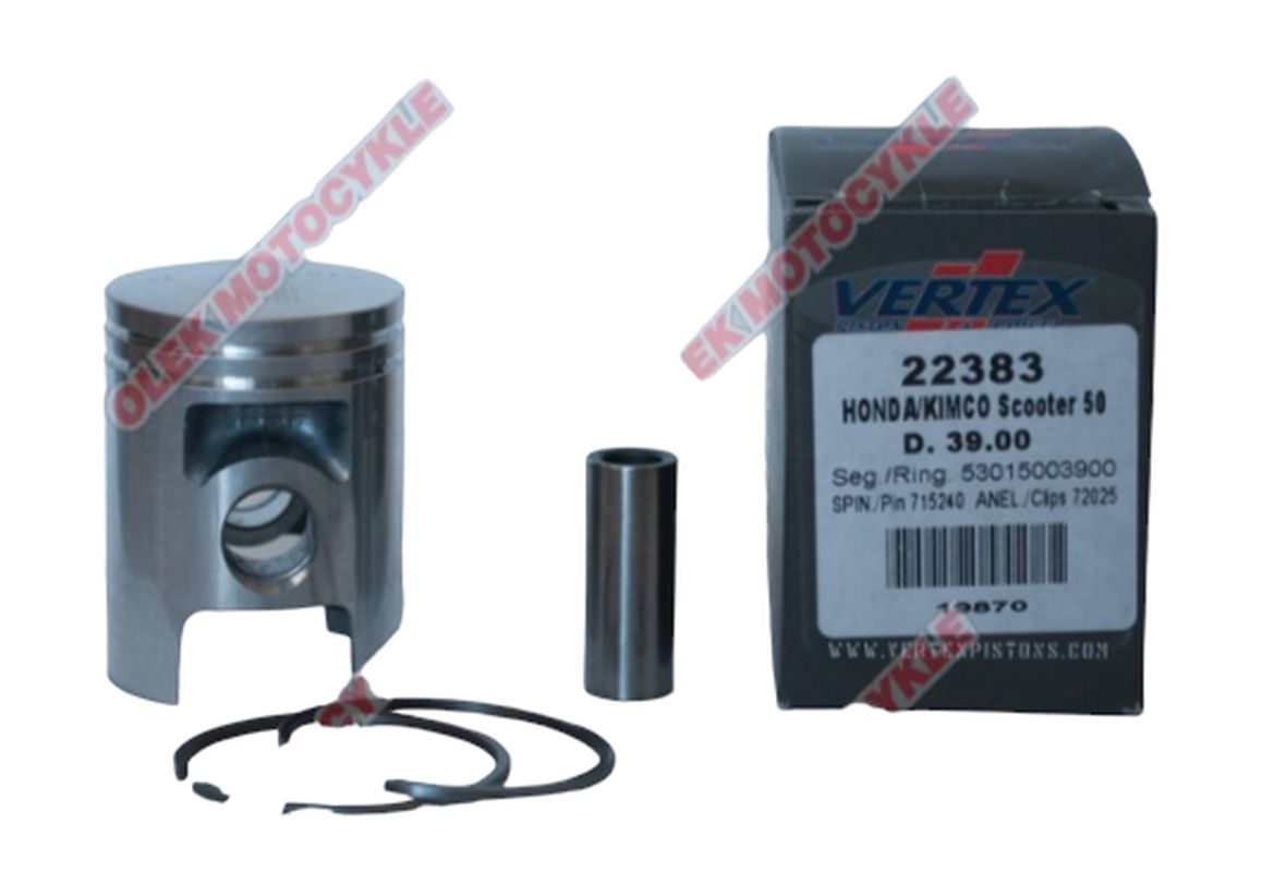 VERTEX píst HONDA KYMCO DIO, BALI, SFX, X8R 39,50 mm (+0,50 mm)
