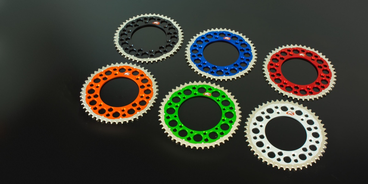 RENTHAL rozeta TWINRING 899 50 (ocel-hliník) barva modrá KTM/HUSQVARNA/HUSABERG (JTR897,50) (89950)