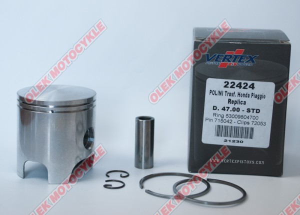 Piston VERTEX polini, HONDA, PIAGGIO 47,75mm PIN12MM (3009804780 x 2 pieces) (22424080)