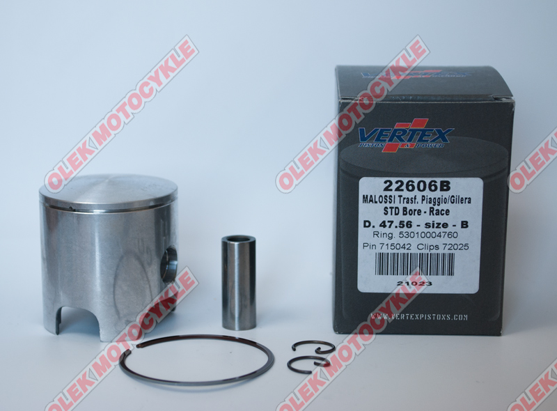 Piston VERTEX malossi (PIAGGIO, GILERA) 47,57mm PIN12MM (3010004760 x 1 piece) (22606C)