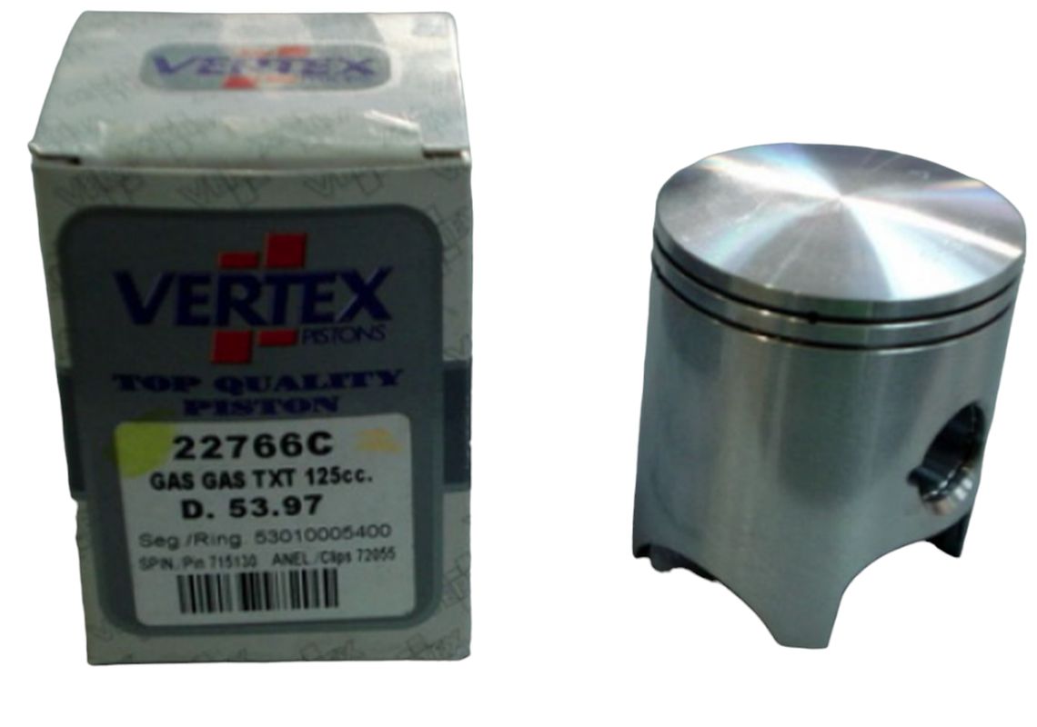 VERTEX píst GAS GAS 125 TXT 02-21 (53,95mm) (STD.) (kroužky 53009805400 x 2 kusy) (22766A)