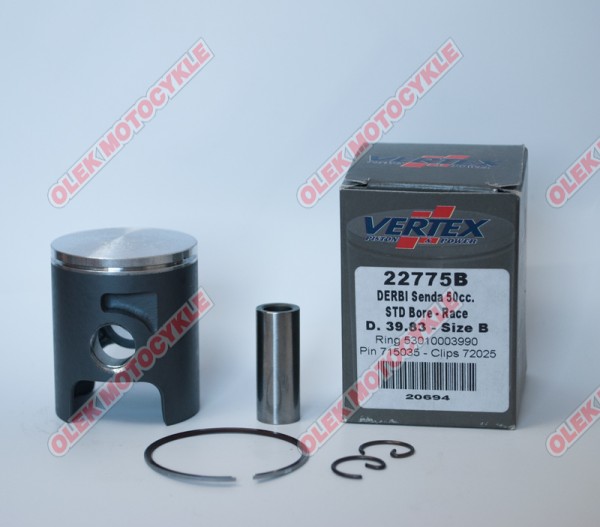 Piston VERTEX DERBI (3010003990 x 1 piece) (39,82mm) PIN12MM (22775A)