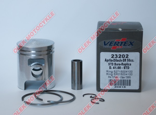 Piston VERTEX APRILIA ditech 50 41,50 mm (+0,50 mm) (23202050)