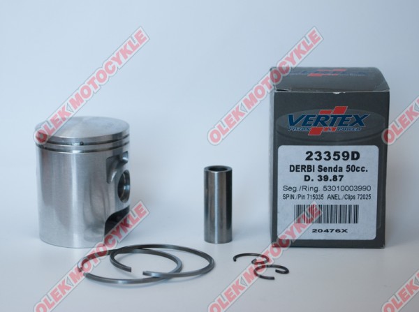 Piston VERTEX DERBI senda 50 (39,84mm) (3010003990 x 2 pieces) (23359A)