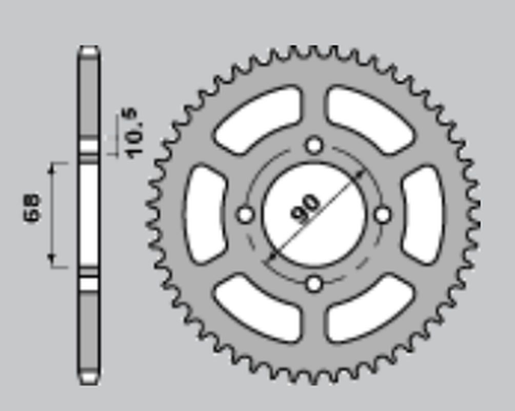 CHT rozeta 243 53 HONDA MTX125R 83-94 (241-53) (JTR241.53) (CHT rozeta 243 53 HONDA MTX125R 83-94 (241-53) (JTR241.53))