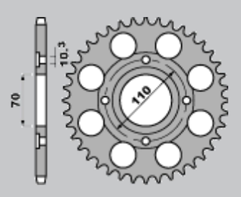 CHT rozeta 246 41 HONDA CB 250N 78-82 (A4140246410) (CHT rozeta 246 41 HONDA CB 250N 78-82 (A4140246410))