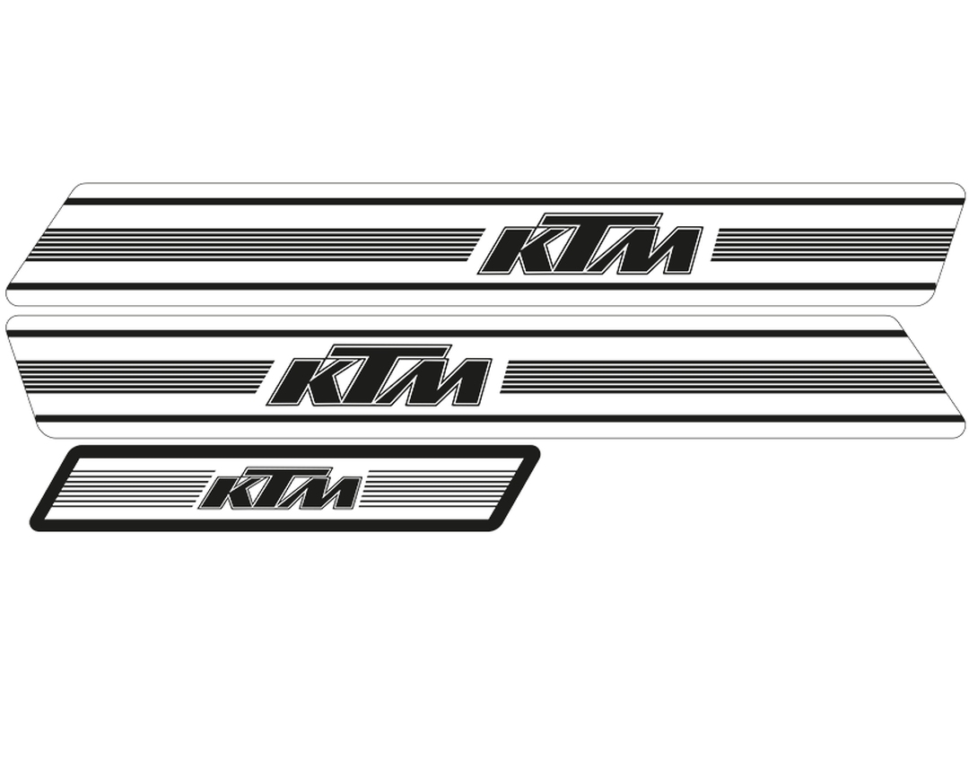 Levně TECNOSEL (BLACKBIRD) sada samolepek (dýhy) KTM GS 74-76, REPLICA KTM, bílé pozadí (TECNOSEL (BLACKBIRD) sada samolepek (dýhy) KTM GS 74-76, REPLICA)