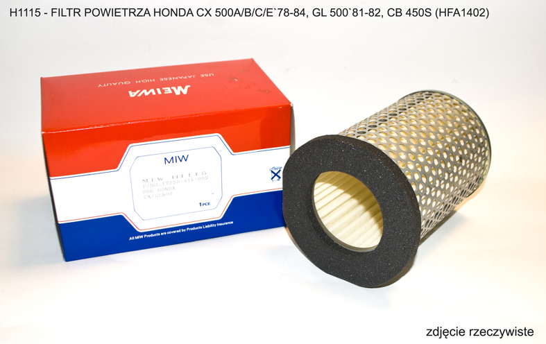 MIW [MEIWA] vzduchový filtr HONDA CX 500A/B/C/E`78-84, GL 500`81-82, CB 450S (HFA1402)