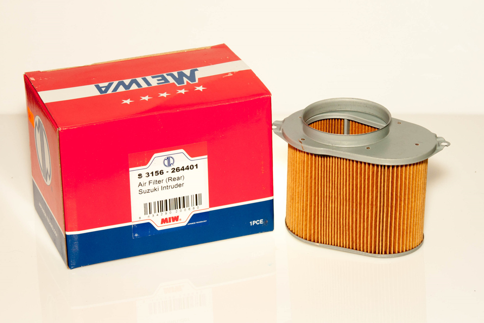 MIW [MEIWA] vzduchový filtr SUZUKI VS 600/700/750/800 INTRUDER 87-09 zadní (kulatý) (HFA3607) (do kompletu S3155) (50)