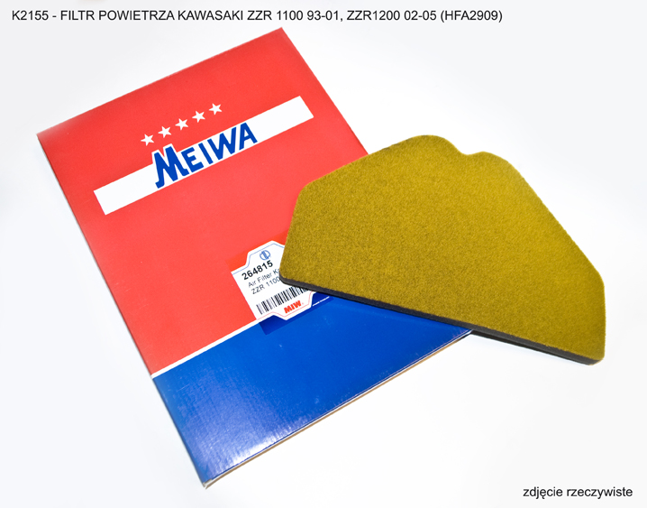 MIW [MEIWA] vzduchový filtr KAWASAKI ZZR 1100 93-01, ZZR1200 02-05 (HFA2909) (5)
