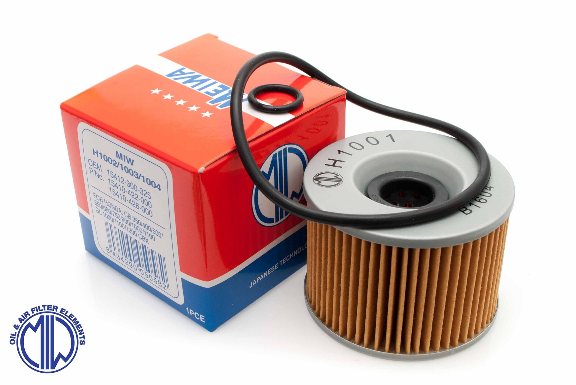MIW [MEIWA] olejový filtr HONDA/ KAWASAKI/ YAMAHA (HF401) (s O-kroužky) (50)