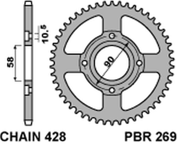 PBR rozeta 269 44 C45 (JTR269.44)