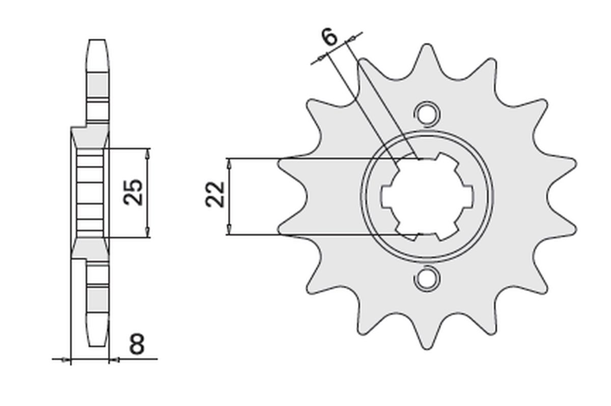 CHT řetězové kolo přední 281 15 HONDA (306-15) (JTF281.15) (CHT řetězové kolo přední 281 15 HONDA (306-15) (JTF281.15))