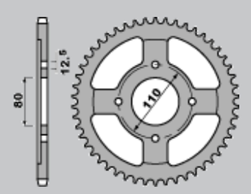 CHT rozeta 284 39 (284-39) (JTR284.39) HONDA CB 750/1100 79-89