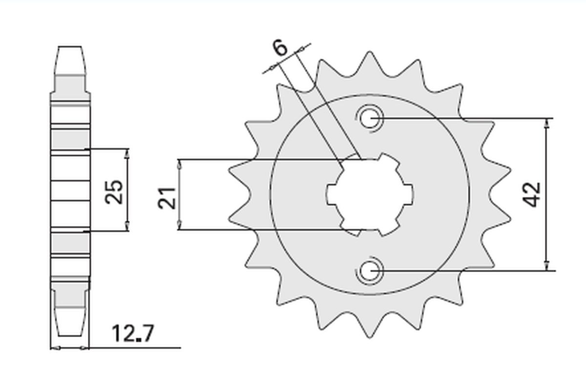 CHT řetězové kolo přední 288 17 HONDA CB550F/K 75-80 (CHT řetězové kolo přední 288 17 HONDA CB550F/K 75-80)