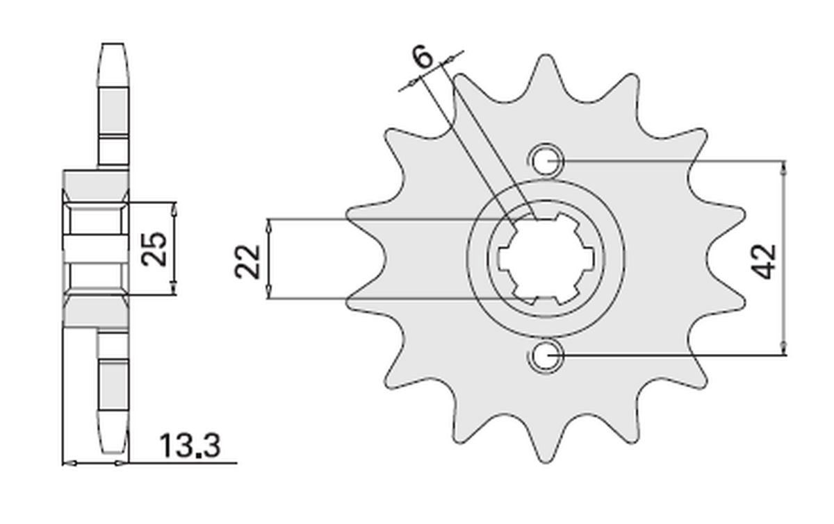 CHT řetězové kolo přední 291 15 HONDA CB 450S 86-89 (JTF 291.15)