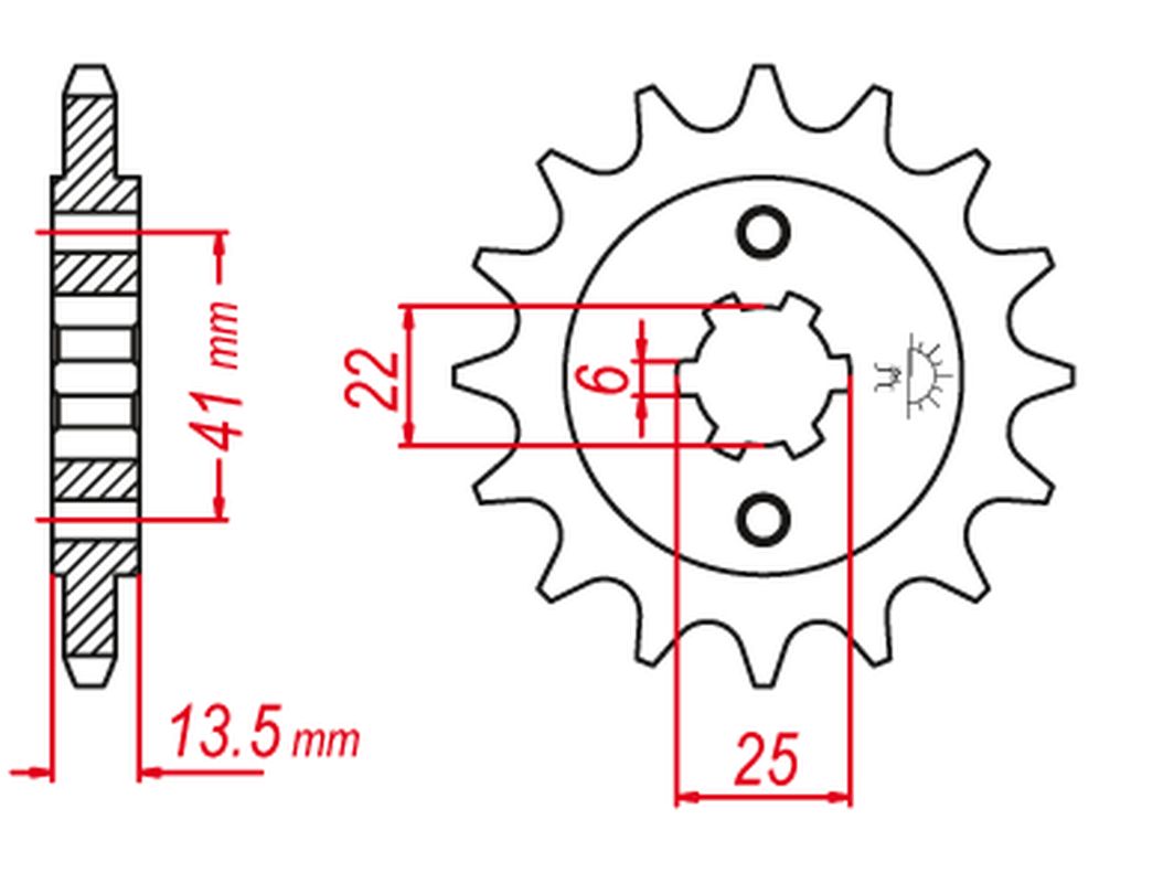 Sprocket front GROSSKOPF 29315G (JTF293.15)